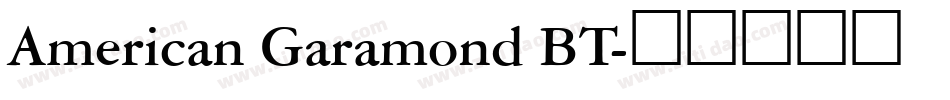American Garamond BT字体转换